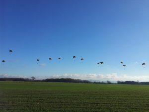 saut en parachute du 1er RCP à Jebsheim